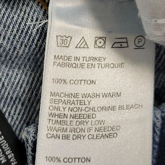 BDG Slim Straight Button Fly Cropped Distressed Denim Blue Jeans SIZE 32 - Picture 11 of 11